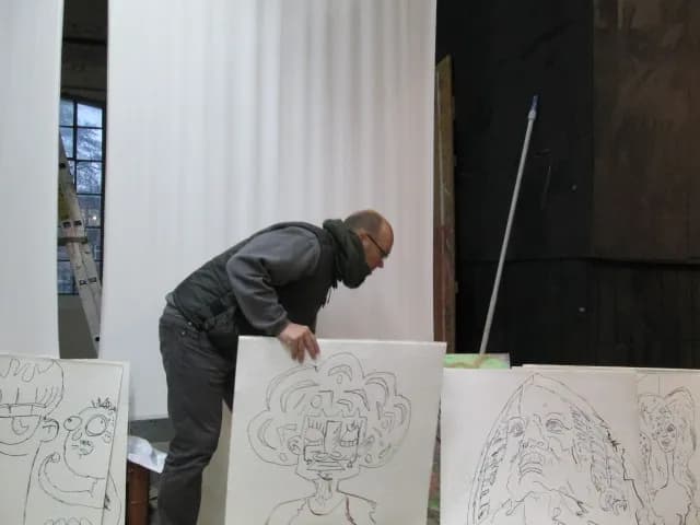 Abstrakte Kunstwerke als Hintergrund